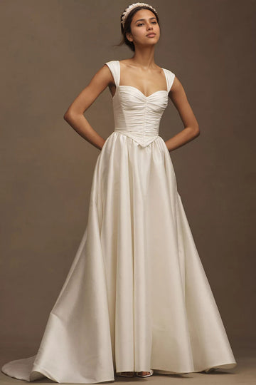 Corset A-Line Sweetheart Wedding Gown